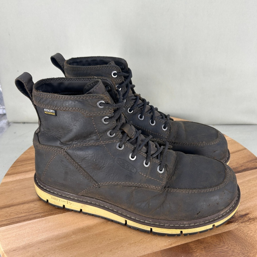 Keen Utility Mens San Jose 6" Waterproof Safety Toe Work Boots Brown 9D F2413-18